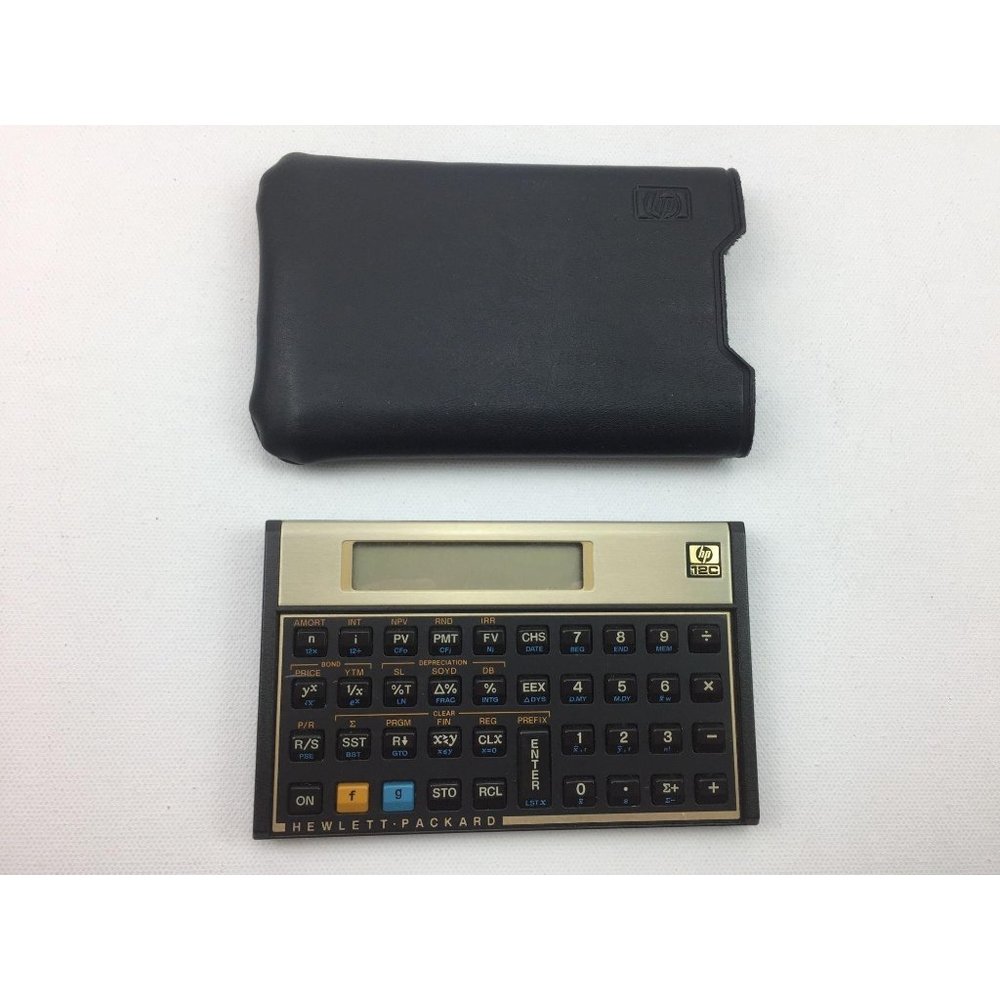 Vintage HP 12C Financial Business Real Estate Calculator Sleeve